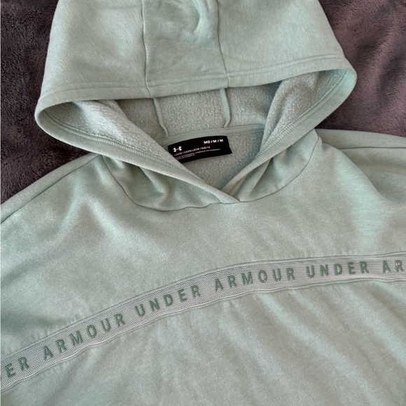 UNDER ARMOUR Green Hooded Sweatshirt Hoodie Loose Fit Womens Size M - Picture 8 of 12
